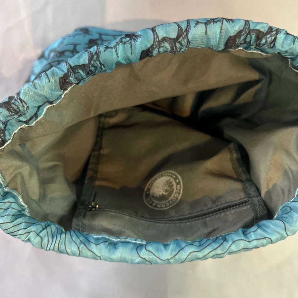 McGovern & Co Redwood National State Park Drawstring Bag Blue Elk Print Sackpack